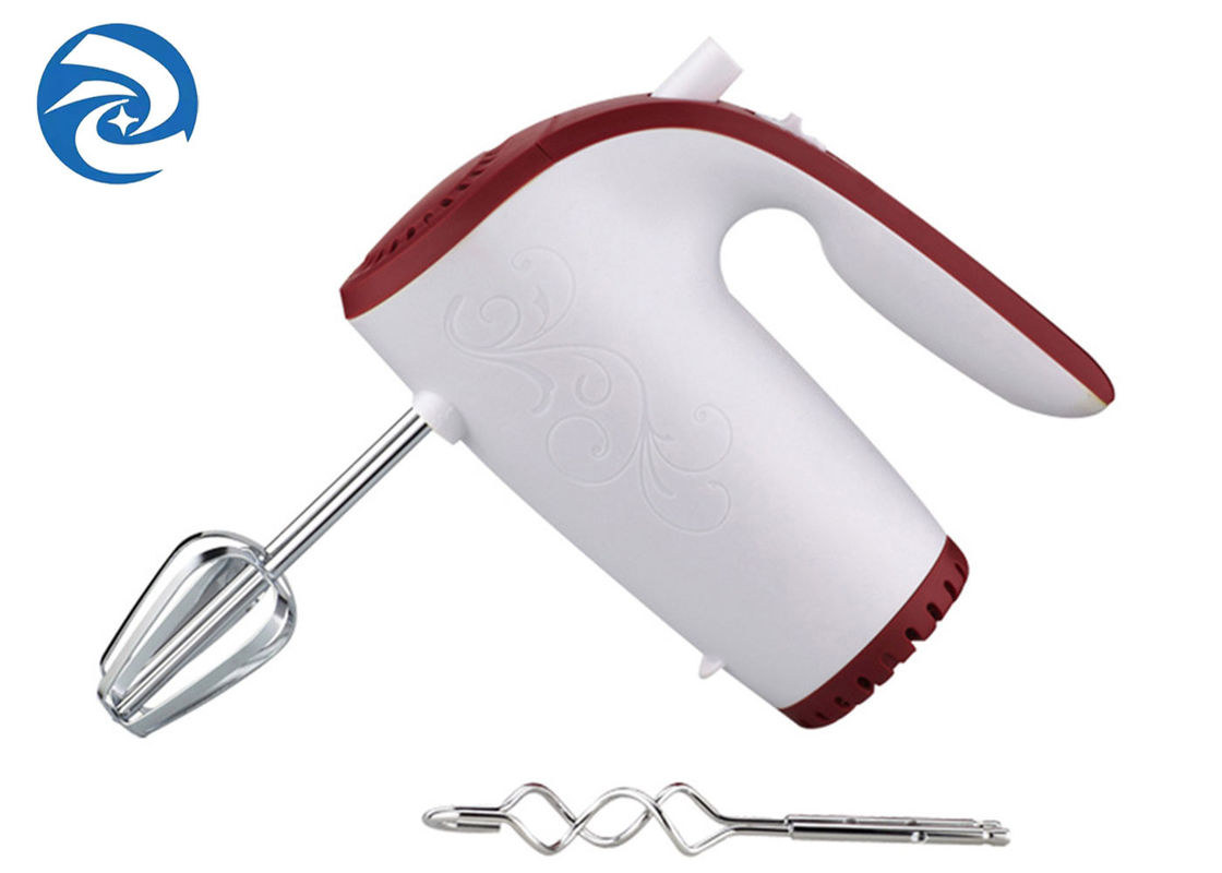 Red 201-250W Mini Electric Egg Beater Household Handheld  5 Speed