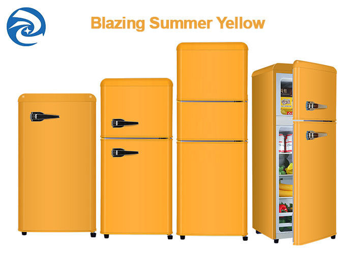 75L 90L 118L Retro White Mini Fridges With Freezer 2.6 Cu Ft