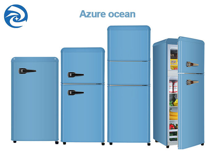 75L 90L 118L Retro White Mini Fridges With Freezer 2.6 Cu Ft