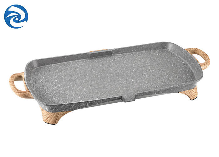 Stone Wood Grain Electric Grills Griddles Skillets 1350W 220V