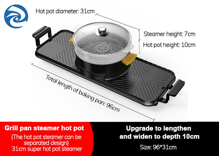2200W Electric Grills Griddles Skillets smoke free , 220V Electric Barbecue Indoor Hot Pot