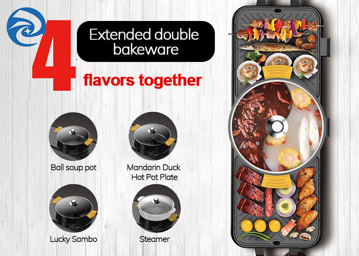 2200W Electric Grills Griddles Skillets smoke free , 220V Electric Barbecue Indoor Hot Pot