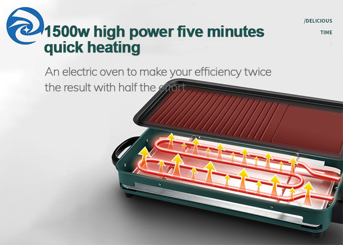 Smokeless Electric Grills Griddles Skillets 1500W 3-10 People