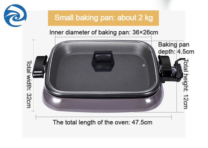 1600W Electric Grills Griddles Skillets Anti Scalding Edging