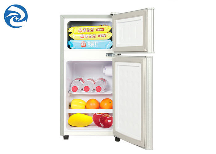 Household 56L Double Door Mini Fridge With Freezer 2 Cubic Feet