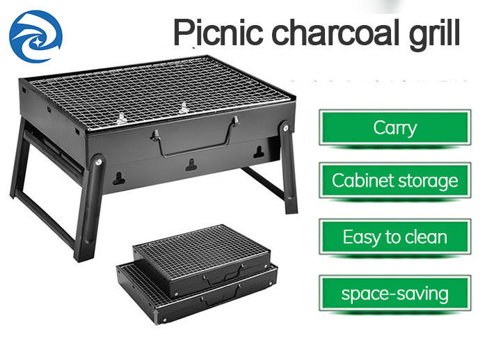 35cm×27cm×20cm Stainless Steel Portable Folding BBQ