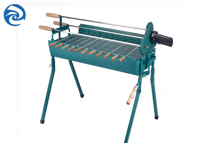 Outdoor Portable Folding BBQ Grill 110×34cmx81cm Meat Skewers