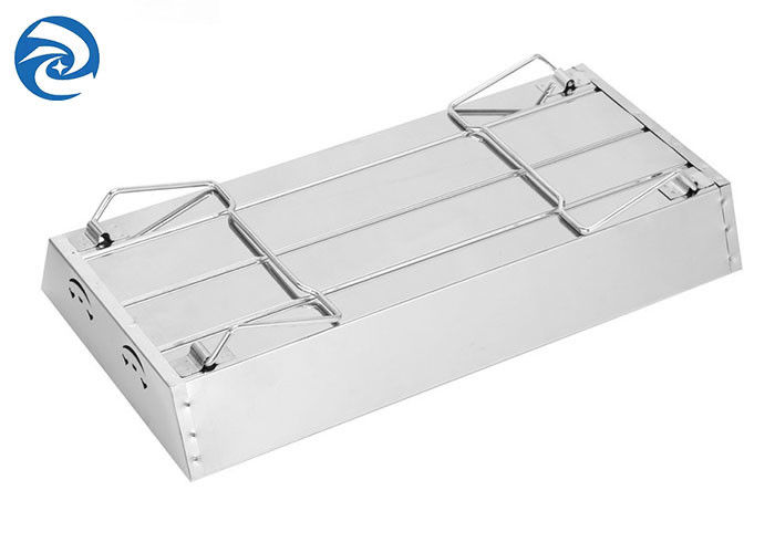 SS403 Portable Stainless Steel Grill 17.7''x9''x2.4'' 2 to 4 people