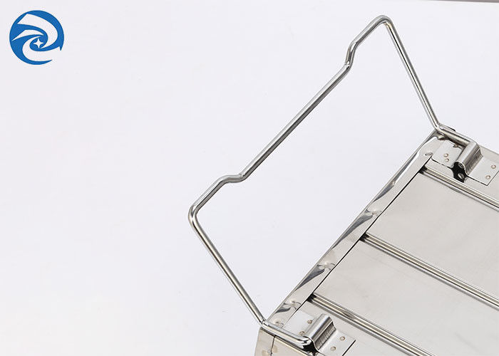 SS403 Portable Stainless Steel Grill 17.7''x9''x2.4'' 2 to 4 people