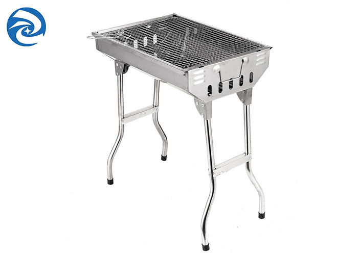Stainless Steel Outdoor Charcoal Grill 73x33x71cm Portable Folding