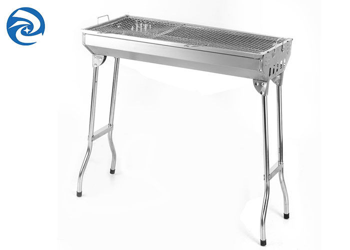Stainless Steel Outdoor Charcoal Grill 73x33x71cm Portable Folding