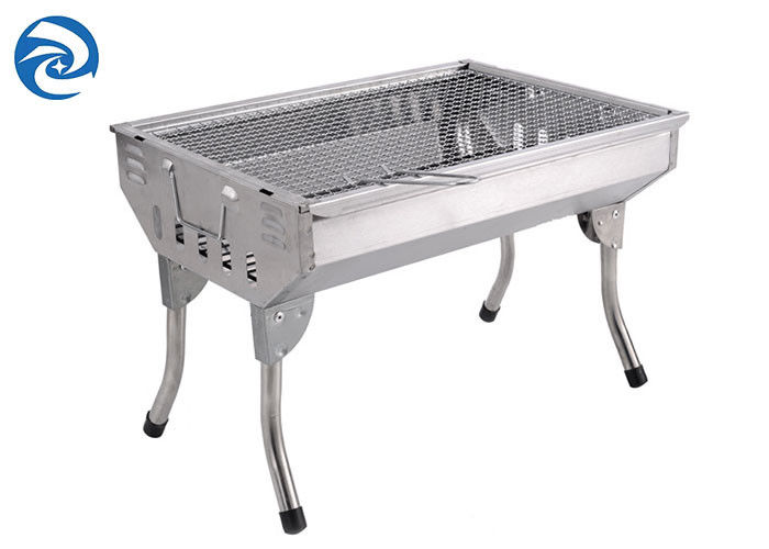Stainless Steel Outdoor Charcoal Grill 73x33x71cm Portable Folding